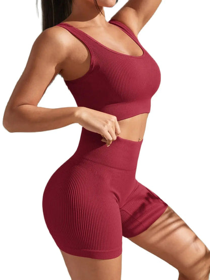 Seamless High Waist Yoga Fitness Set