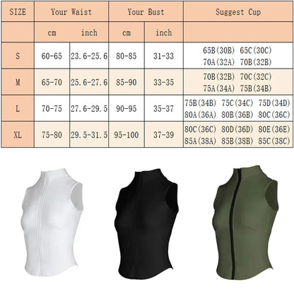 Sleeveless Zip-Up Sweat Vest