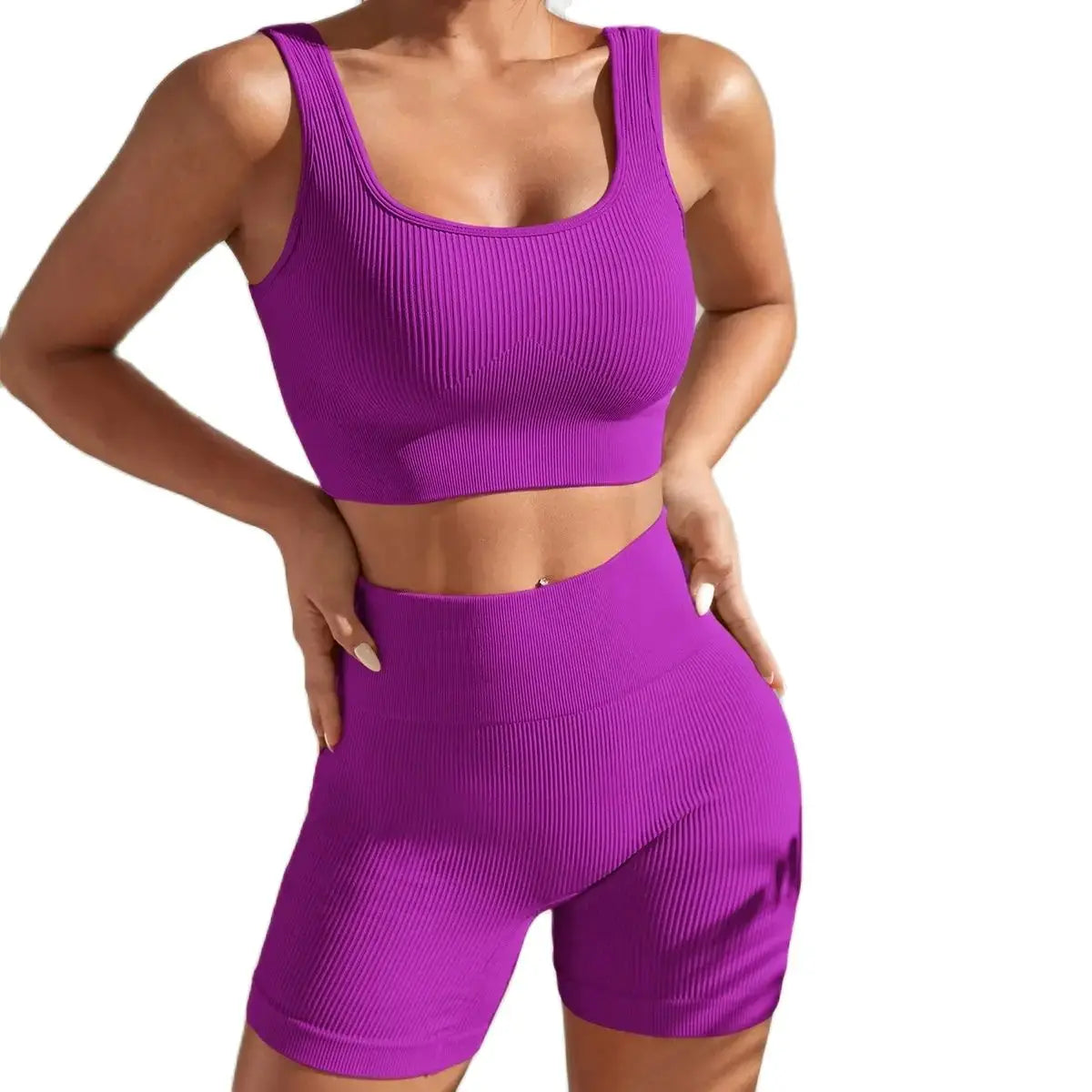 Seamless High Waist Yoga Fitness Set